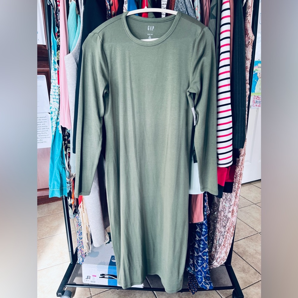 GAP Pencil Dress Olive Green